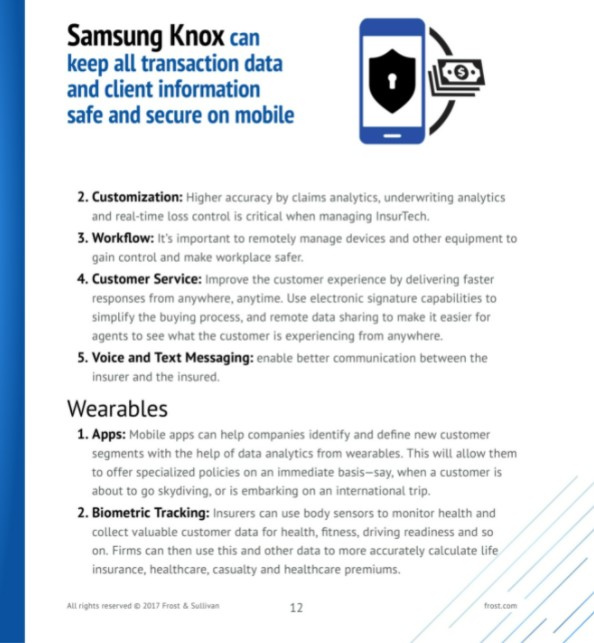 Samsung Knox mobile security.