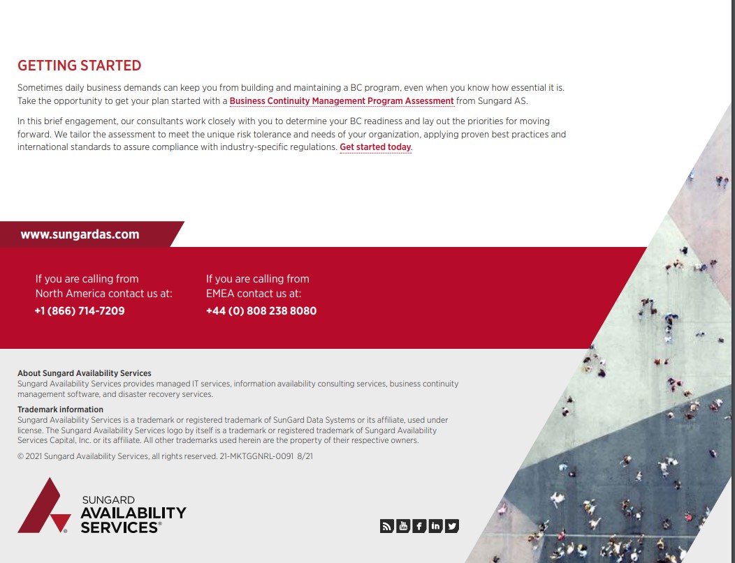 Sungard BC plan, quick start, no big commitment.