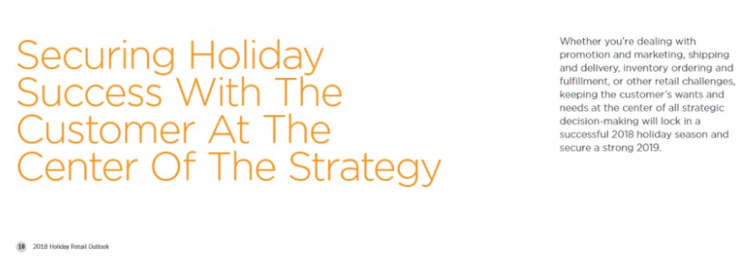 Holiday retail strategy: customer focus.