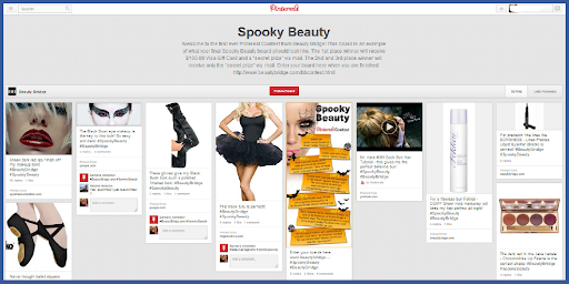 Pinterest Halloween contest, boosted followers.