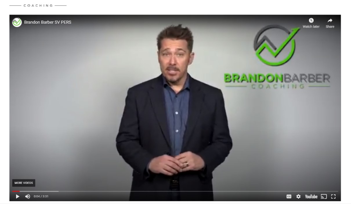 Man speaking, business coaching.