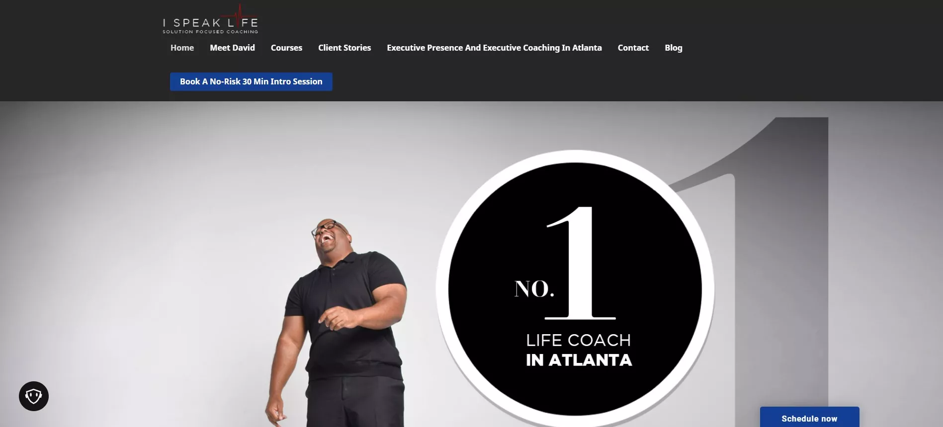 Man laughing, life coach in Atlanta.