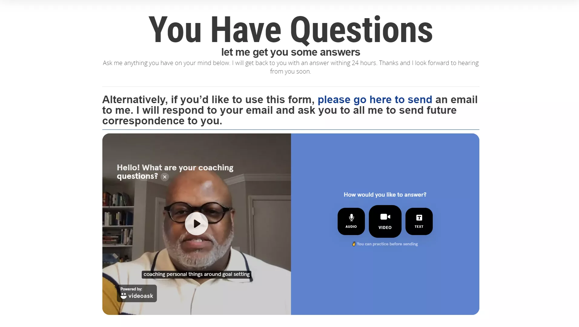 Ask questions, get answers in 24 hrs.