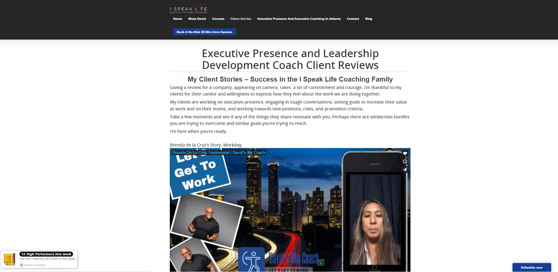 Client headshot, professional coach.