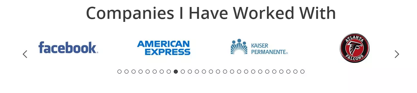 Logos of companies David has worked with.