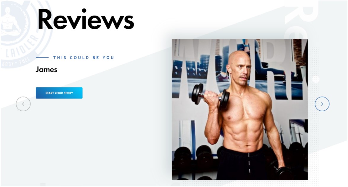 Man lifting weights, fitness expert.