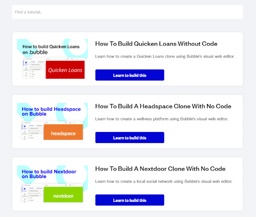 Tutorials for building apps.