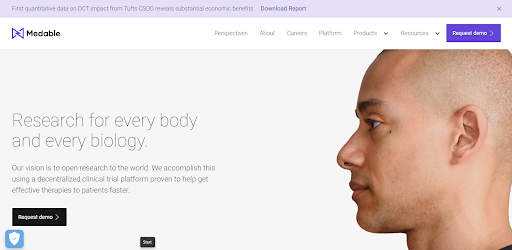 Man profile image, research platform.