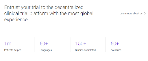 Clinical trial platform stats.