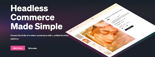 Headless commerce platform demo.