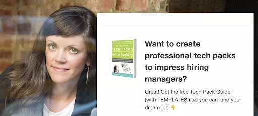 Personalized opt-in for tech pack guide.