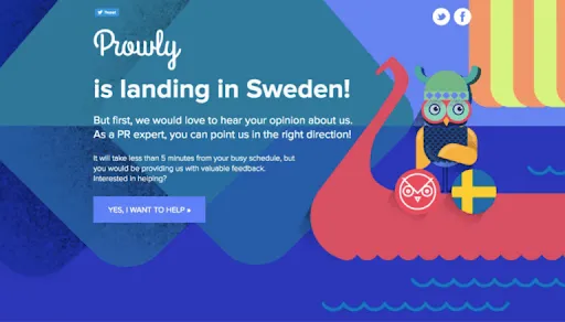 Owl, Viking gear, Sweden landing page.