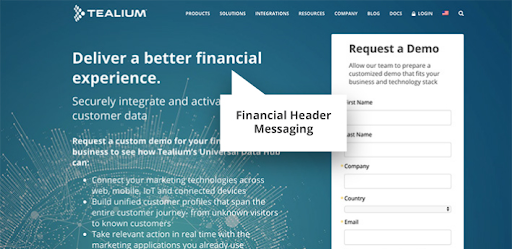 Tealium demo request form.