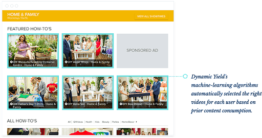 Personalized video recommendations.