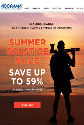 Summer solstice sale, up to 59% off.