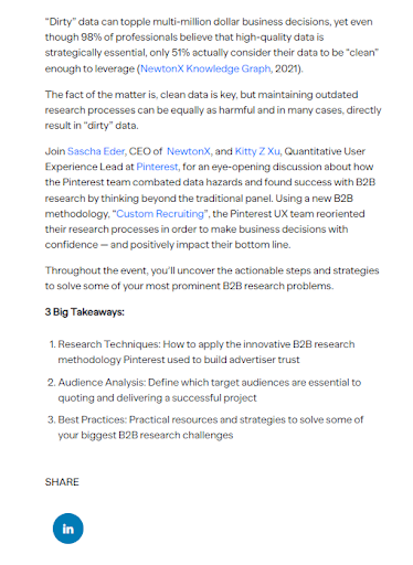 NewtonX webinar: Clean data, B2B research.