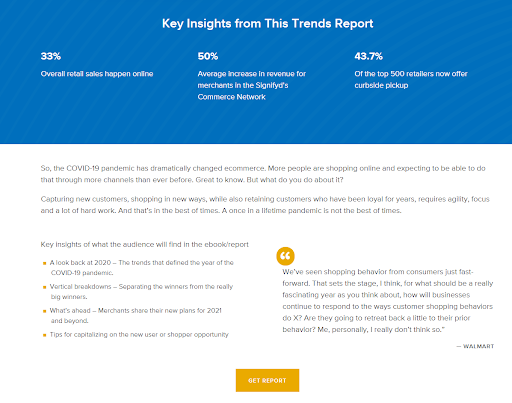 COVID-19 ecommerce trends report summary.