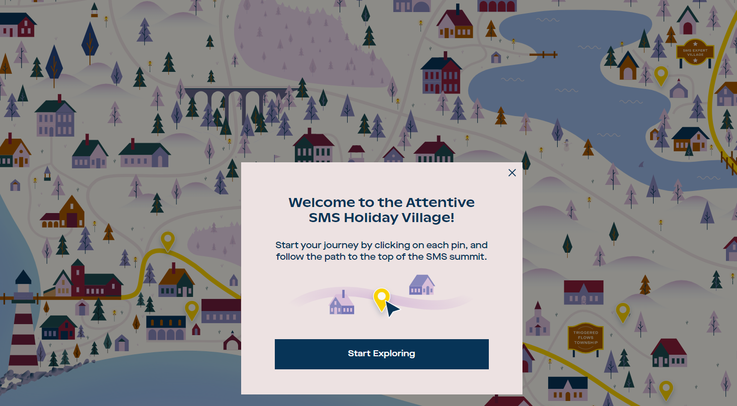 Holiday SMS adventure map.