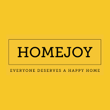 Homejoy logo, yellow background.