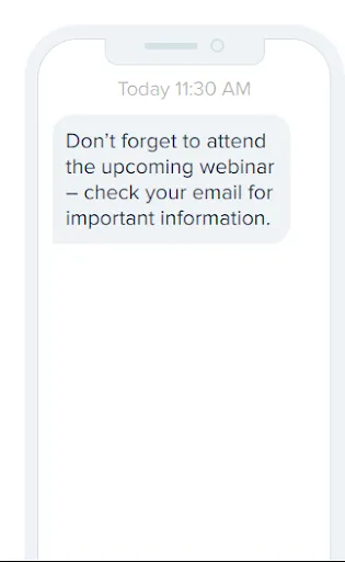 Webinar reminder; check email.