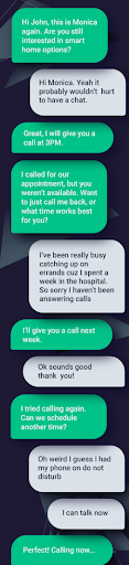 AI chatbot sales conversation.