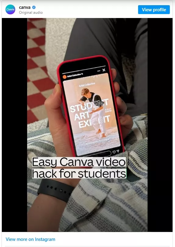 Canva video tutorial for students.