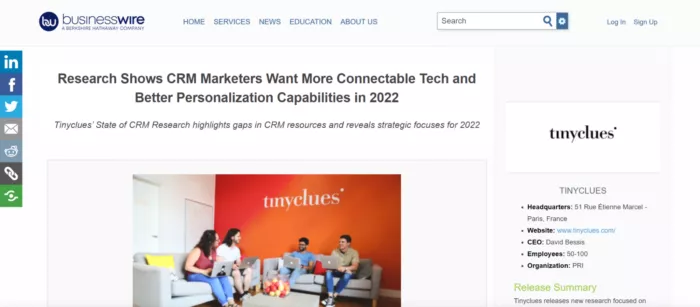 Tinyclues CRM research, 2022 findings.