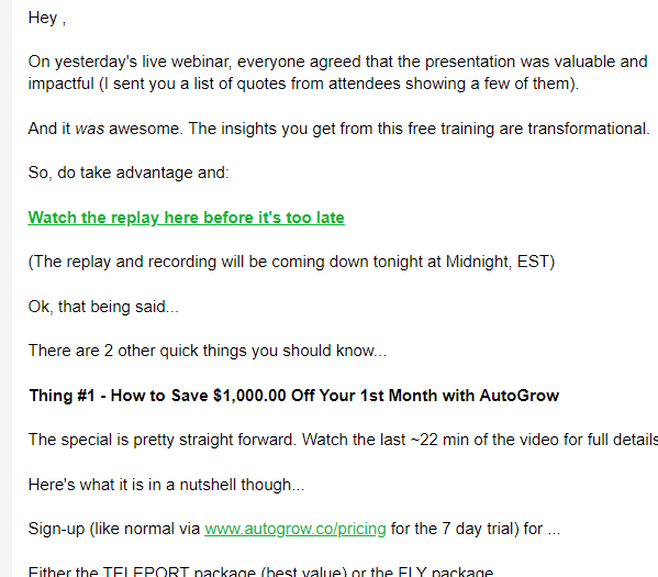 Webinar replay, valuable insights, free training.