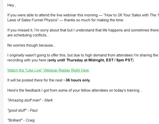 Webinar replay, limited time.