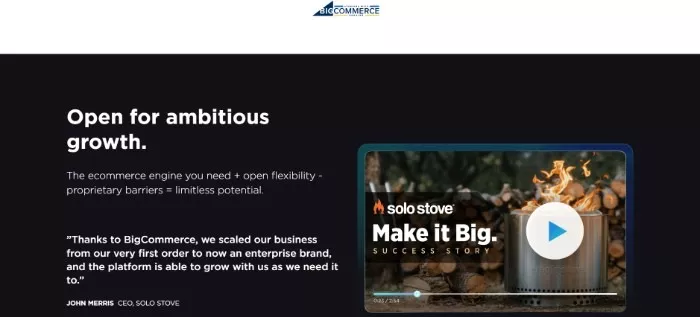 BigCommerce ecommerce platform.