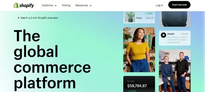Shopify ecommerce platform overview.