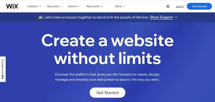 Wix website builder; create without limits.