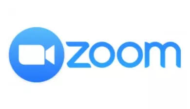 Zoom video conferencing logo.