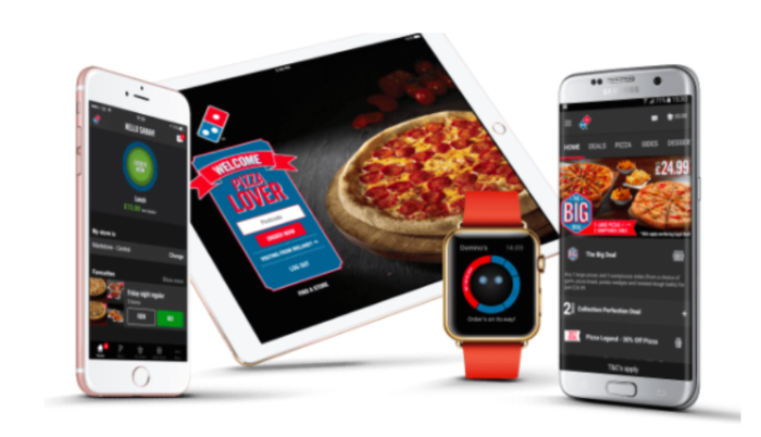 Domino's digital sales growth.  Apps, tablets, watch.