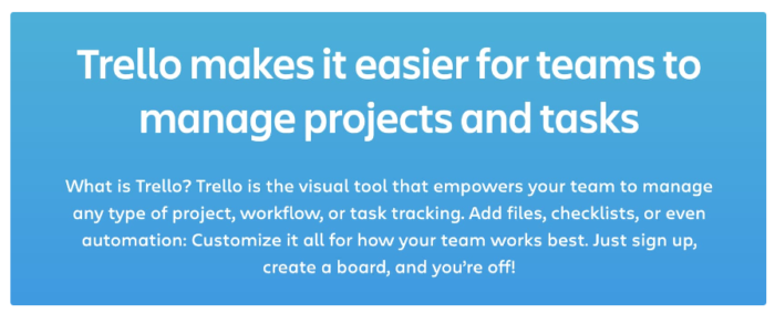 Trello: manage projects easily.