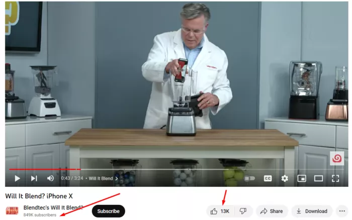 Blendtec video, viral marketing.