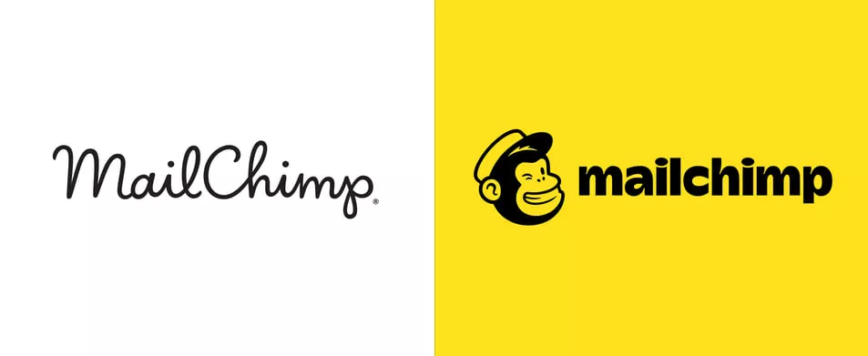Mailchimp logo, playful brand.