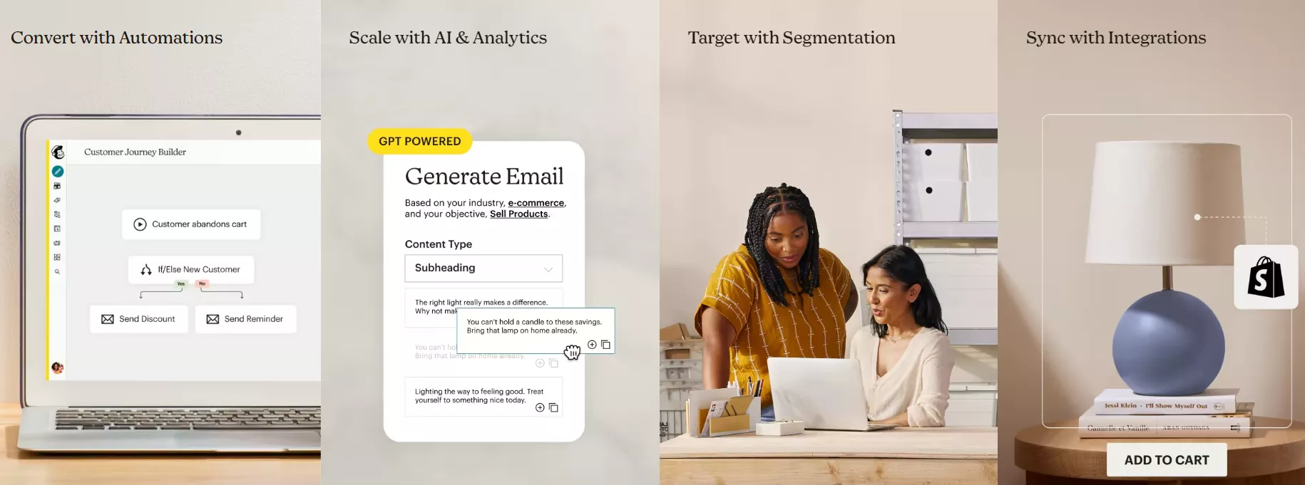 People using Mailchimp tools.