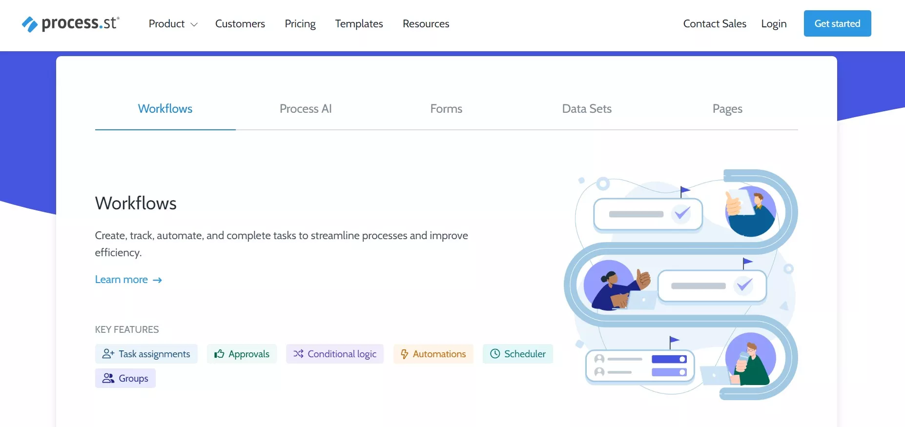 Workflows to automate tasks.
