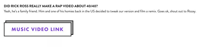 Music video link for 40/40.