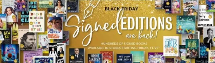 Black Friday signed books.