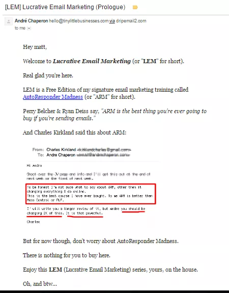 Email marketing course review.