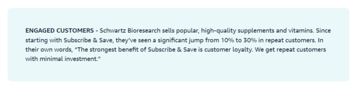 Subscribe & Save boosts repeat customers.