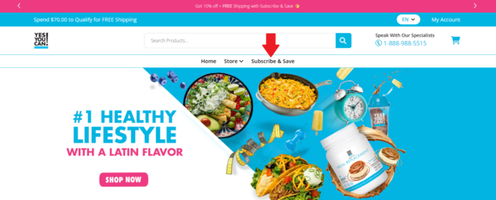 Subscribe & Save option on website.