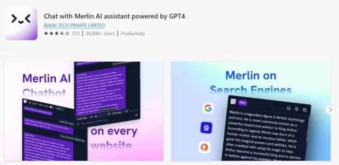 Merlin AI chatbot, GPT4 powered.