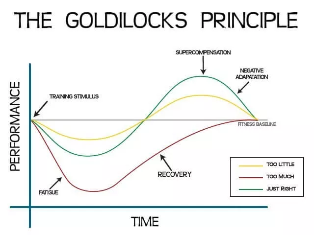 Goldilocks principle; performance curve; just right.