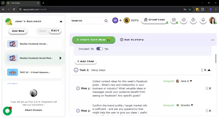 UI improvements, task management.