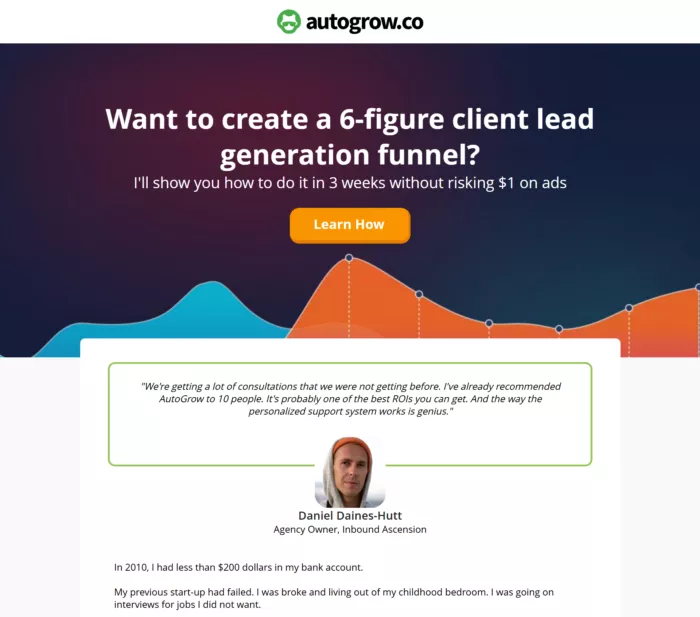 Client lead generation funnel.