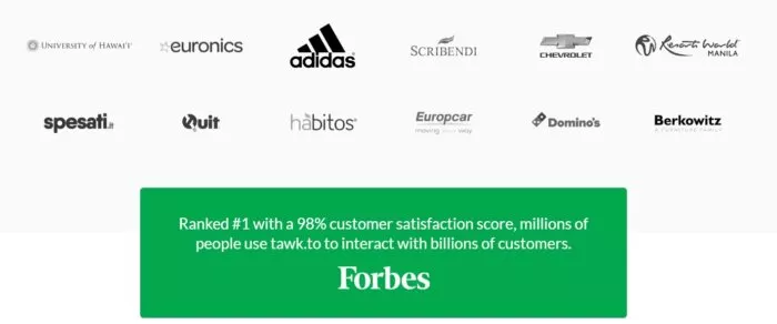 Forbes article on tawk.to.