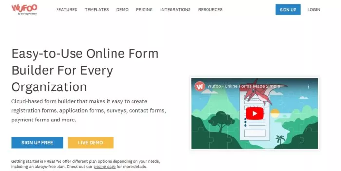 Free online form builder.